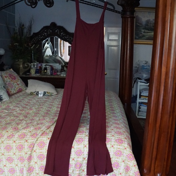 Wine Jumpsuit/Palazzo Overalls - Picture 5 of 10